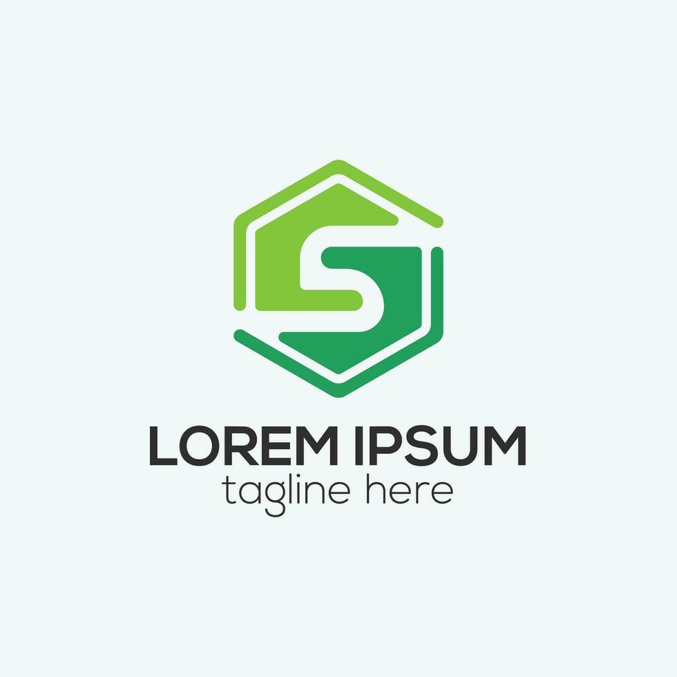 Letter s logo design concept isolated vector template illustration