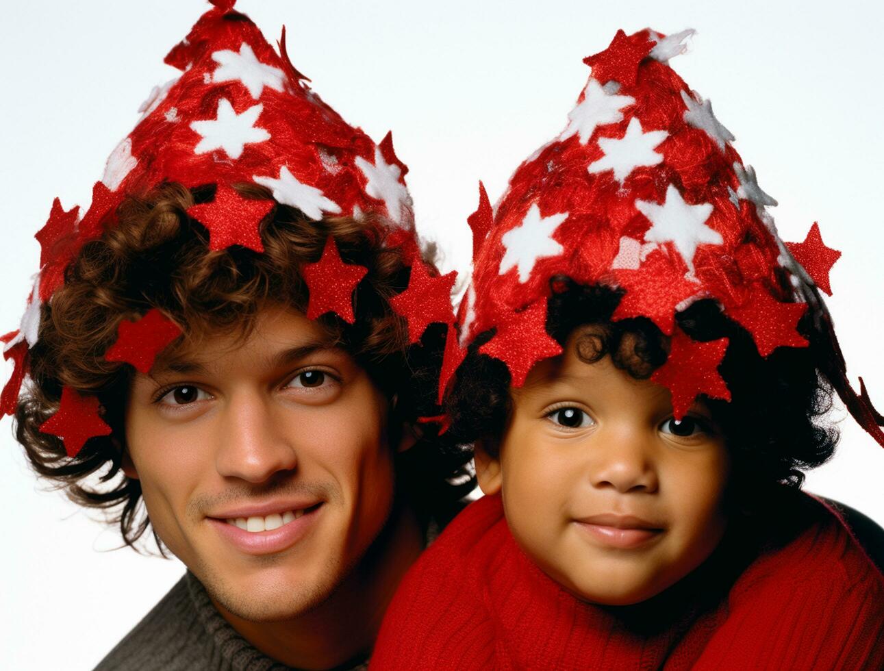 AI generated a man and baby celebrating christmas photo