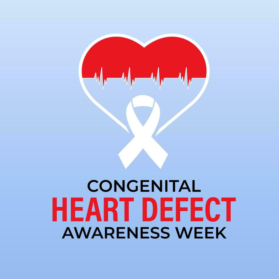 Congenital Heart Defect Awareness Week observed each year during February 7,14 . vector