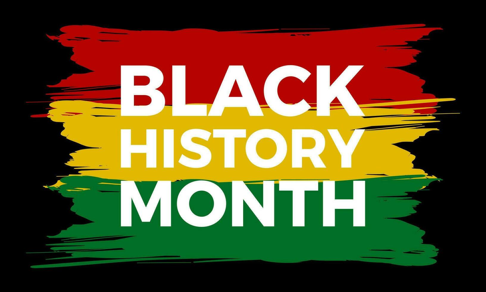 Black history month celebrate. African American History. Celebrated annual In February. Black, red, yellow, green color banner background. vector