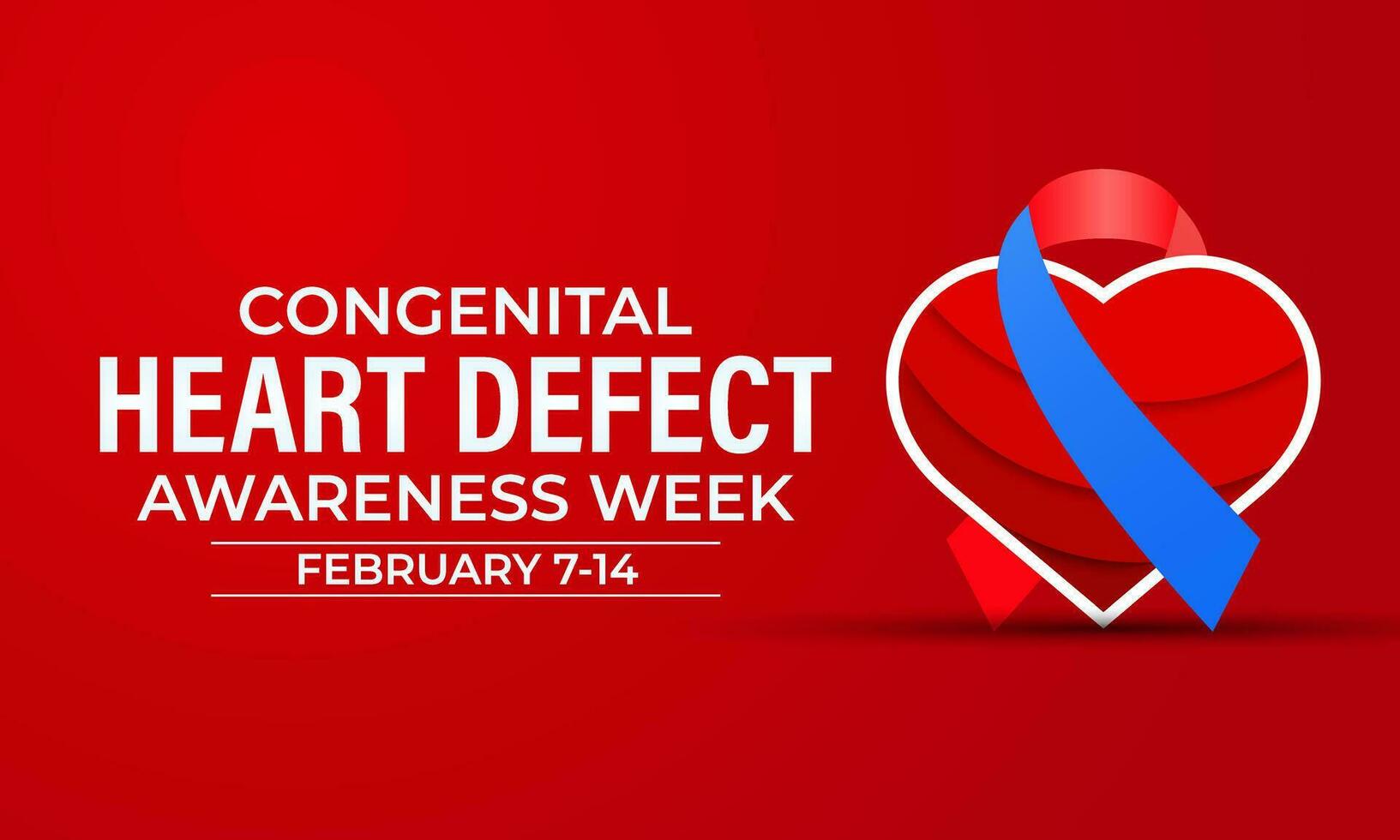 Congenital Heart Defect Awareness Week observed each year during February.. Calligraphy Poster Design. love icon .Vector illustration. vector