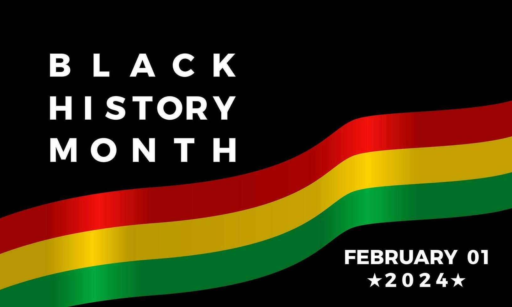 Black history month celebrate. African American History. Celebrated annual In February. Black, red, yellow, green color banner background. vector