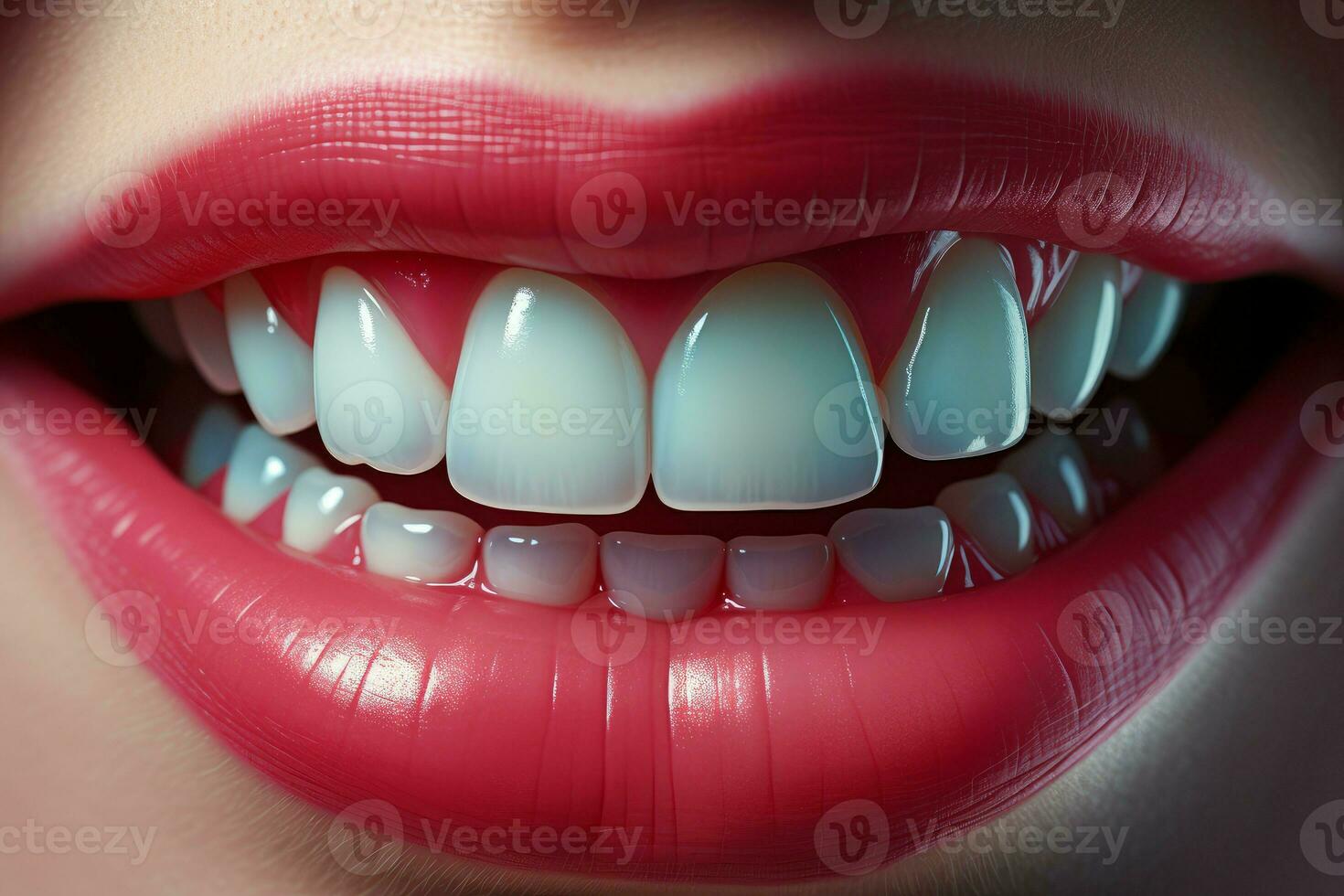 AI generated Enchanting Hollywood woman smile. Hospital dentist photo