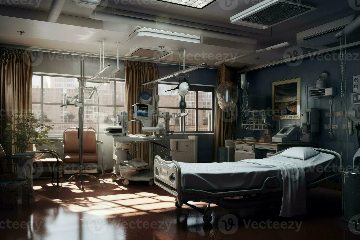 AI generated Immersive Hospital 3d treatment. Generate Ai photo