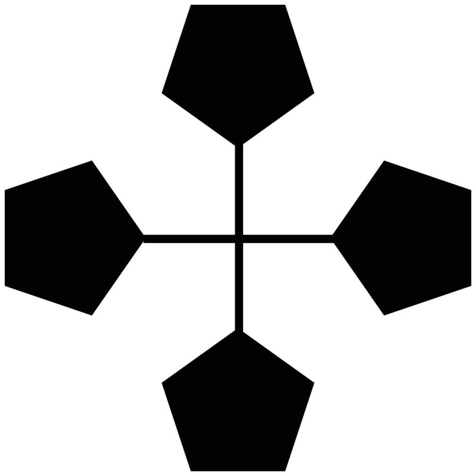 abstract hexagon icon isolated on a white background. Vector illustration. silhouette design elements with a nature theme. Vector icon symbol in black and white