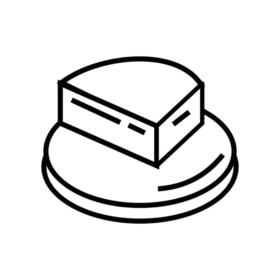 pedazo de pastel línea icono, concepto ilustración, contorno símbolo, vector firmar, lineal símbolo. comida icono diseño elementos. comida símbolo gráfico para tu diseño necesidades