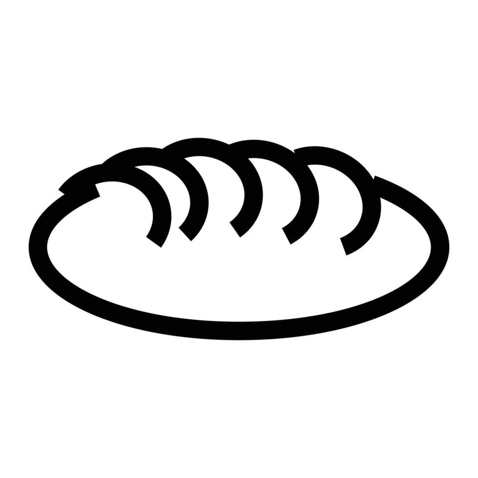 un pan plano icono. vector firmar para web sitio diseño y móvil aplicación comida icono diseño elementos. comida símbolo gráfico para tu diseño necesidades. un pan bollo contorno estilo icono