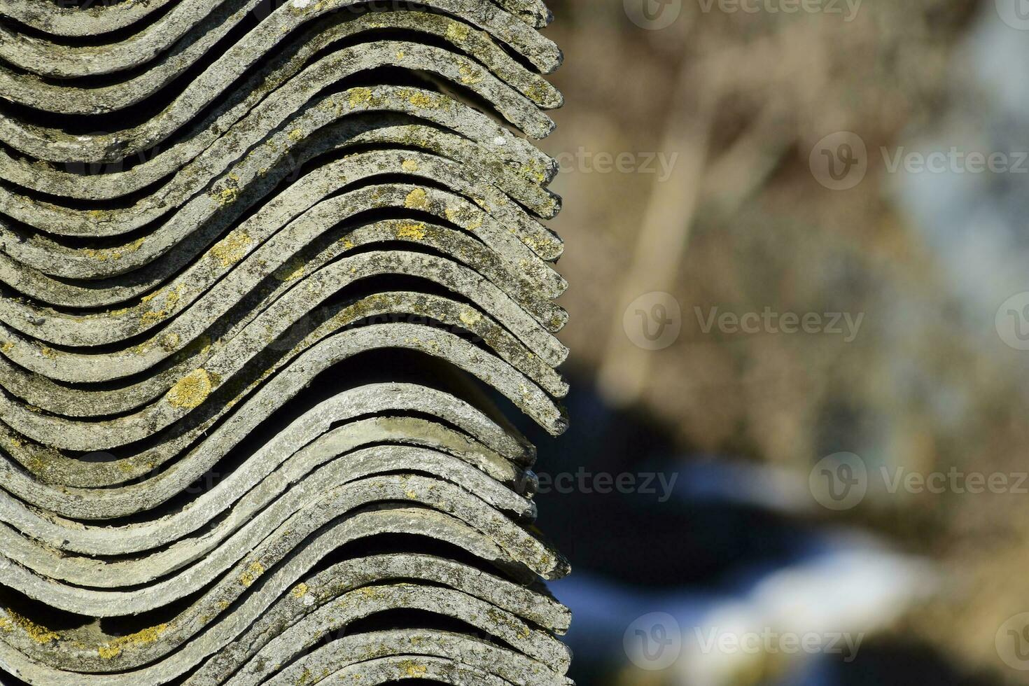 Folded neatly in a pile of old slate. Background of slate. Old b photo