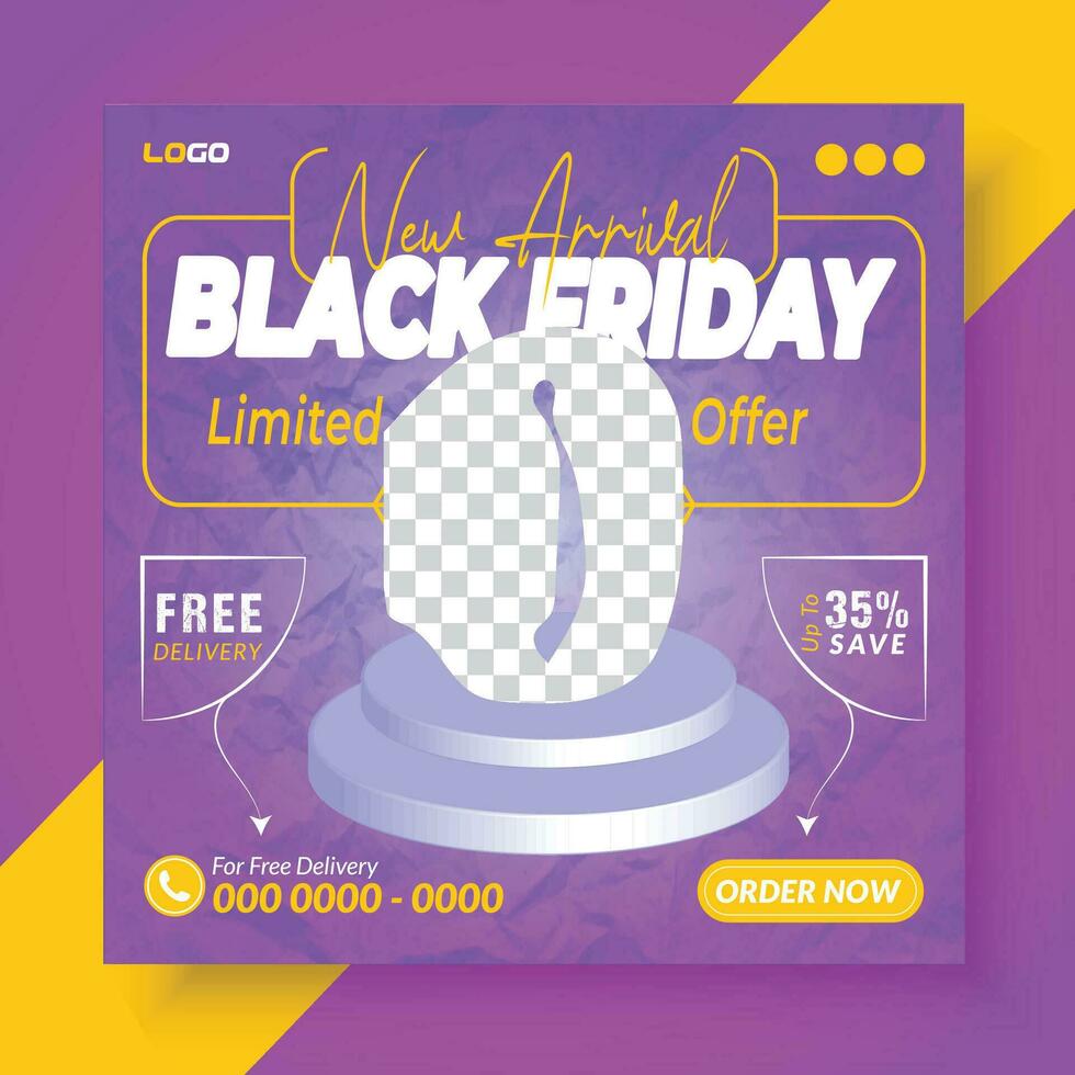 Smart watch social media post and web banner design template. Limited time offer smart watch mega sale. Wrist Watch sale discount template, Smart watch product post. vector