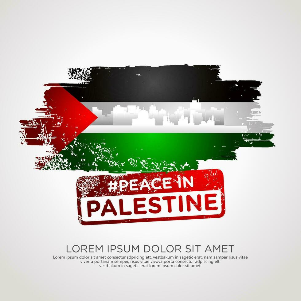 Palestinian sympathy campaign  greeting card vector