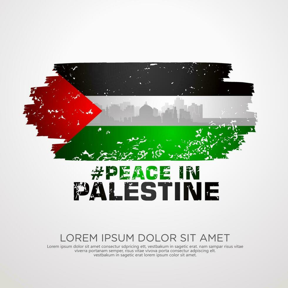 palestino simpatía Campaña saludo tarjeta vector