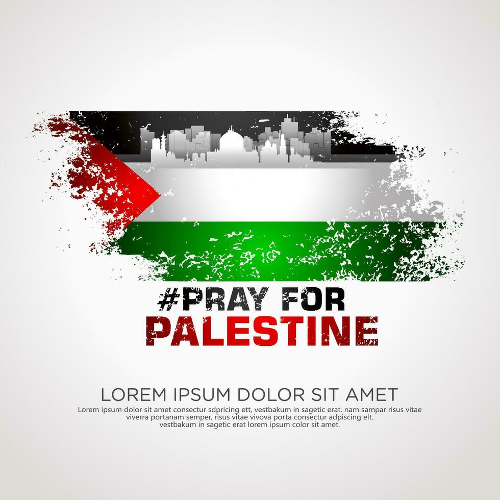 Palestinian sympathy campaign  greeting card vector