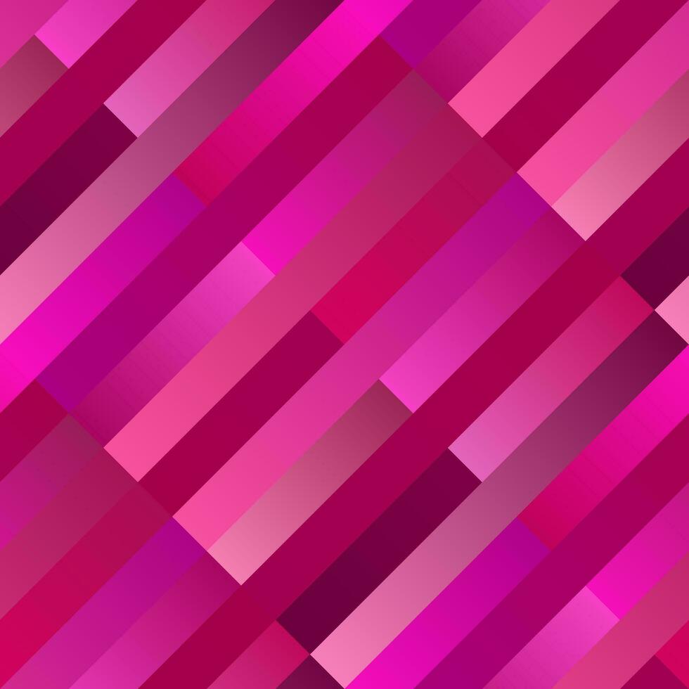 Gradient seamless geometrical diagonal stripe pattern background design in pink tones vector