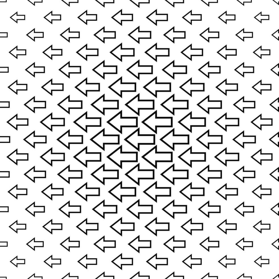 Seamless monochrome left arrow pattern design background vector