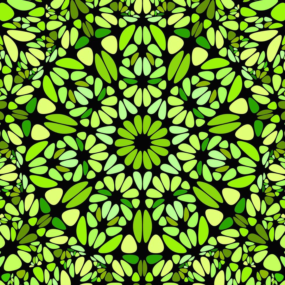 Green abstract flower mosaic pattern background 36126694 Vector Art at