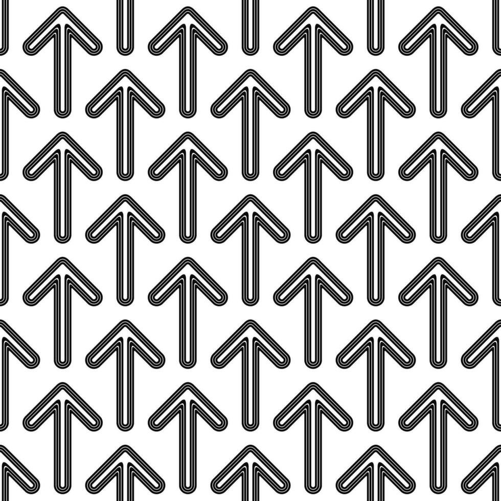 Black white seamless forward arrow pattern background vector