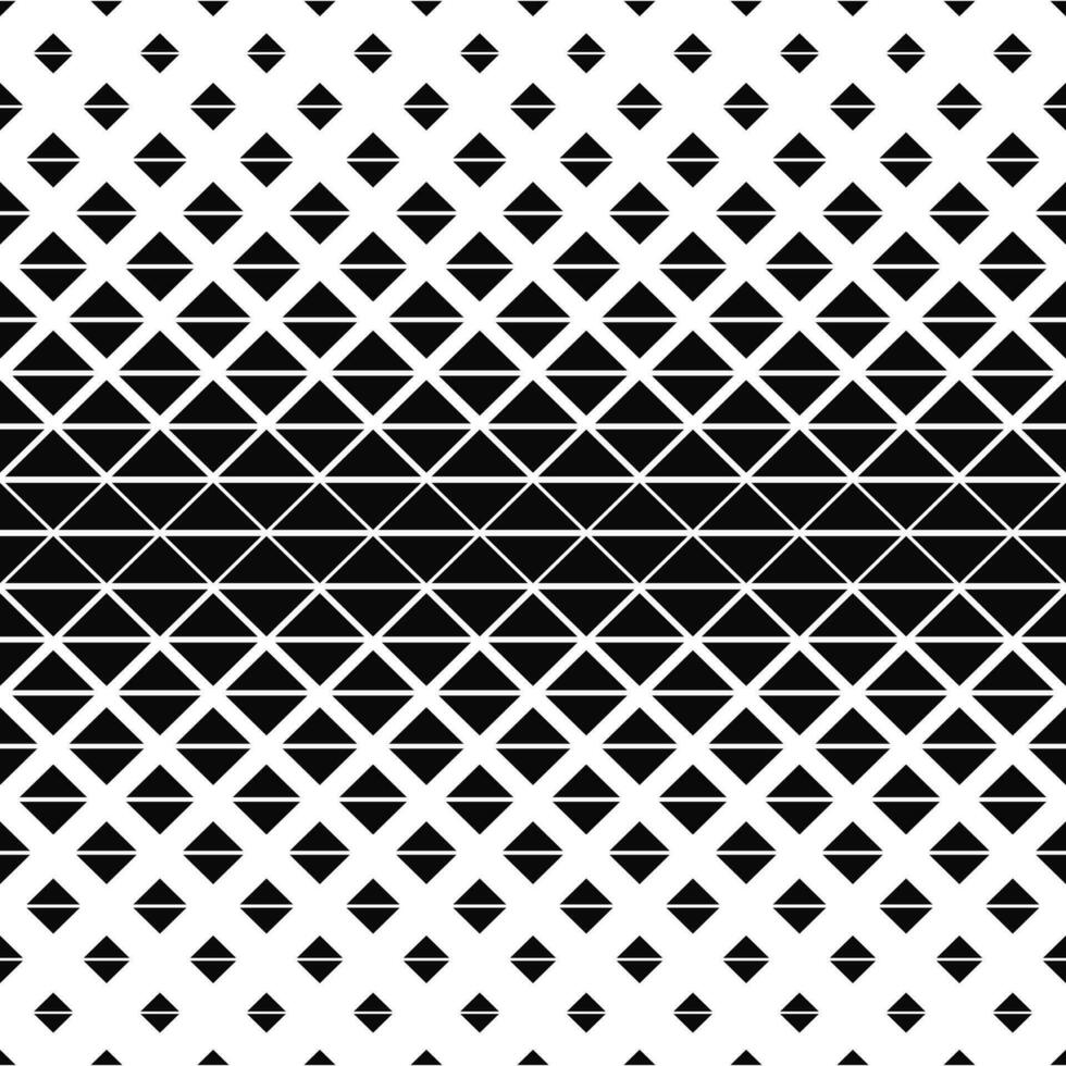 Repeating black and white vector triangle pattern design background