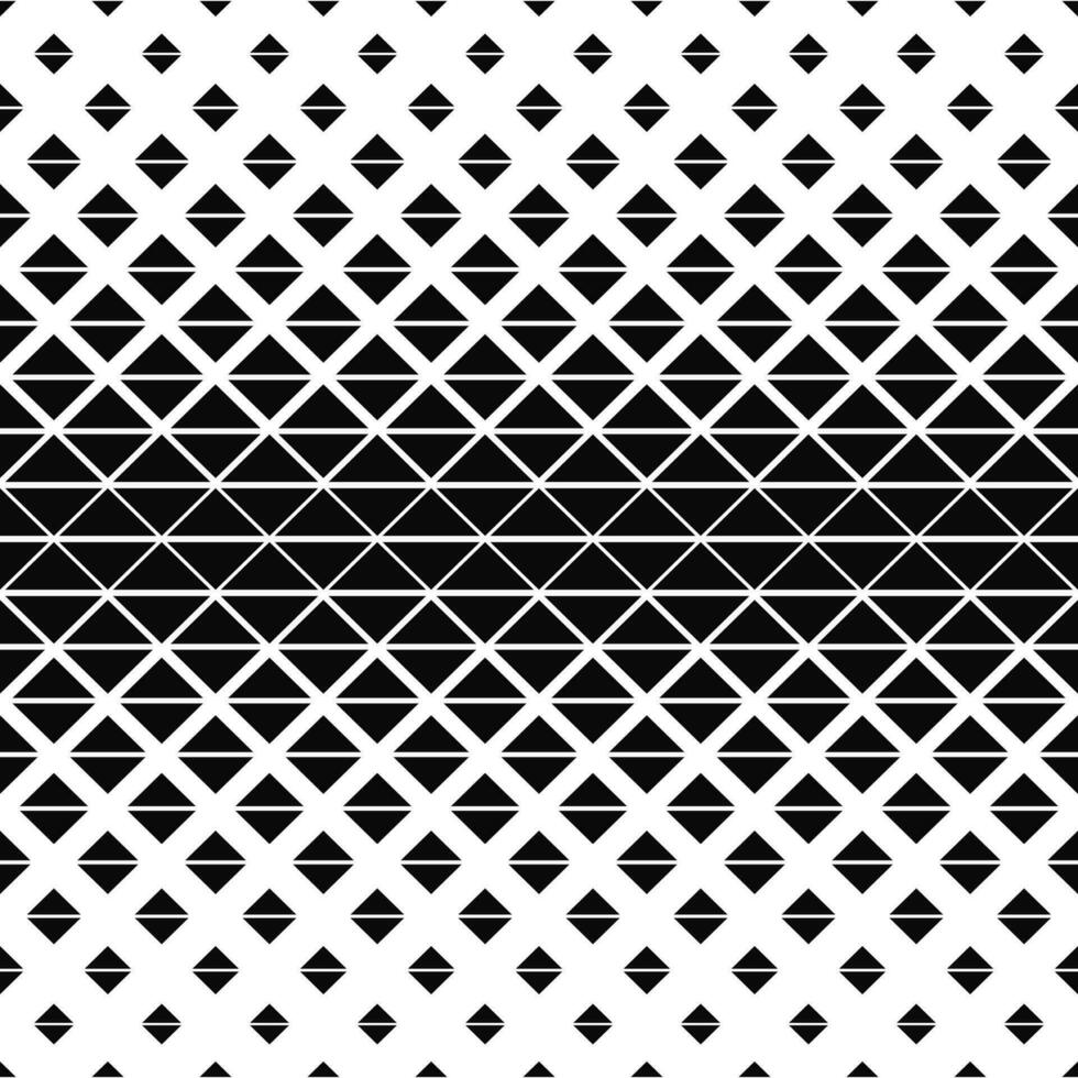 Repeating black and white vector triangle pattern design background