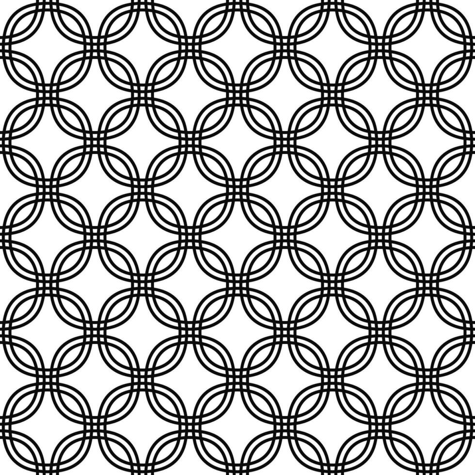 Monochrome seamless curved pattern design vector