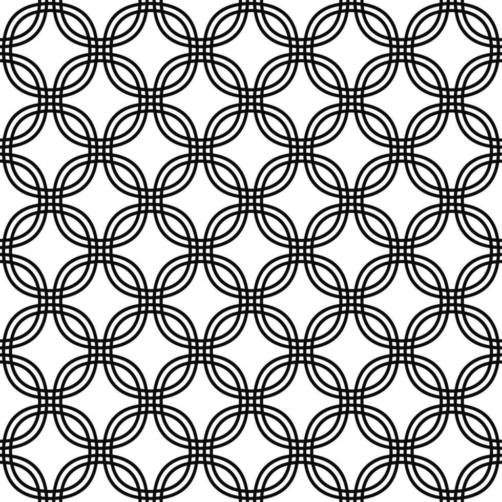 Monochrome seamless curved pattern design vector