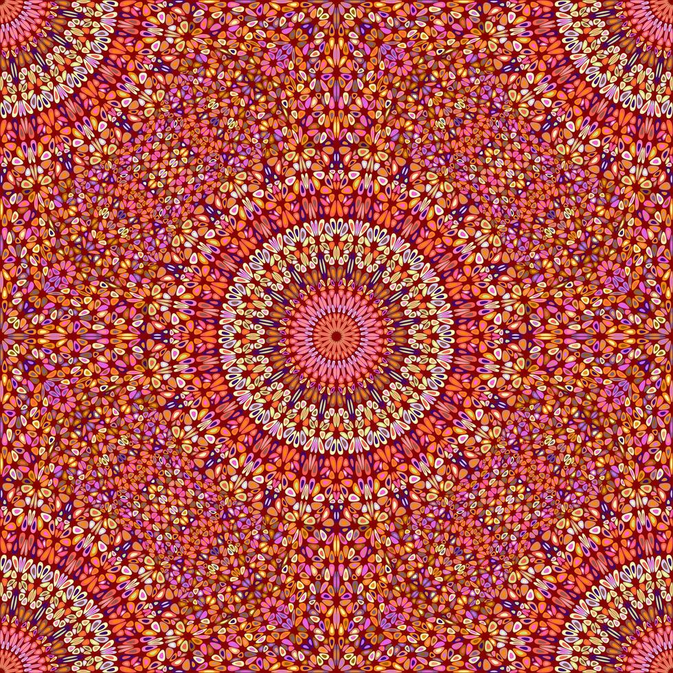 Abstract petal mandala ornament pattern - floral spiritual seamless vector background design