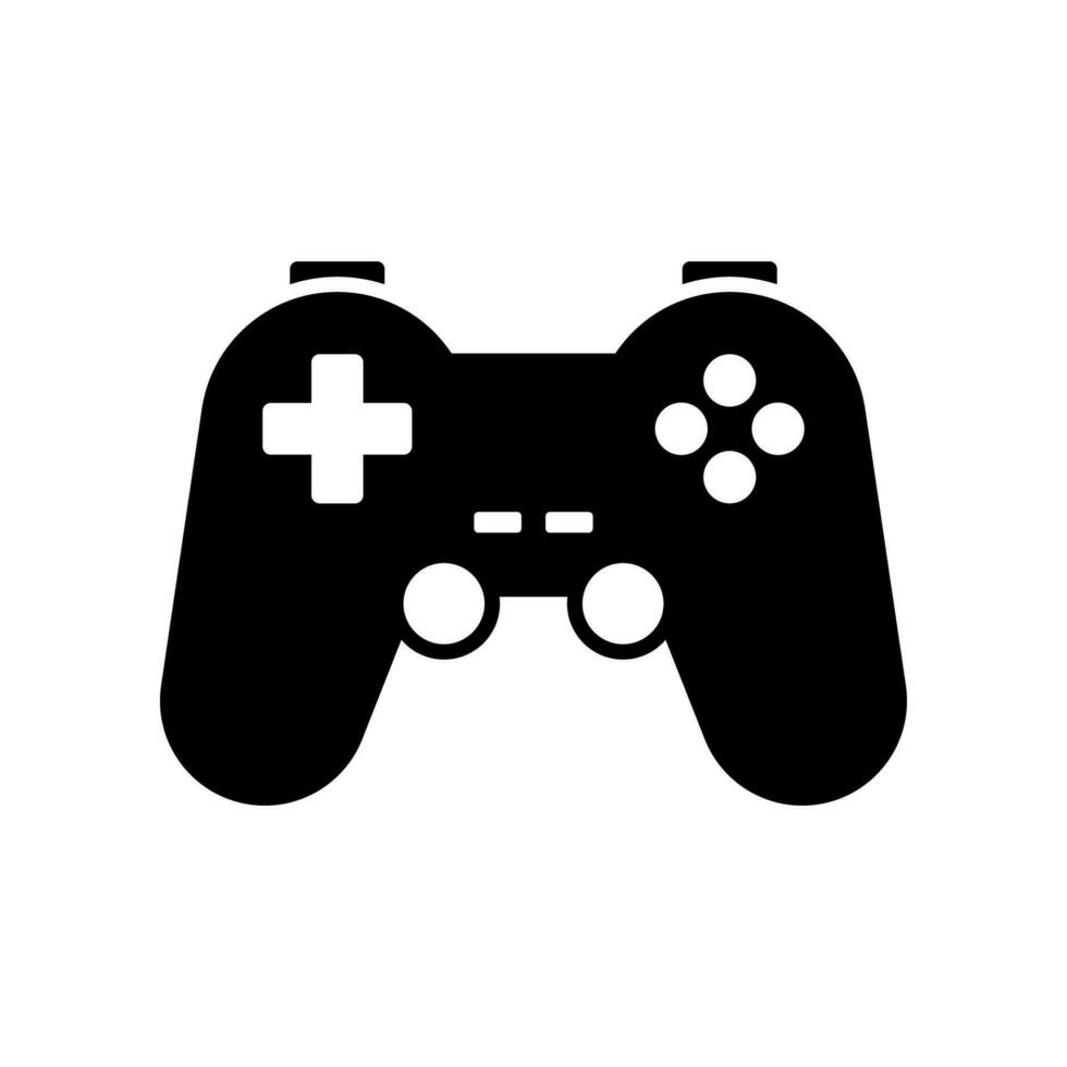 Gamepad icon vector isolated on white background.