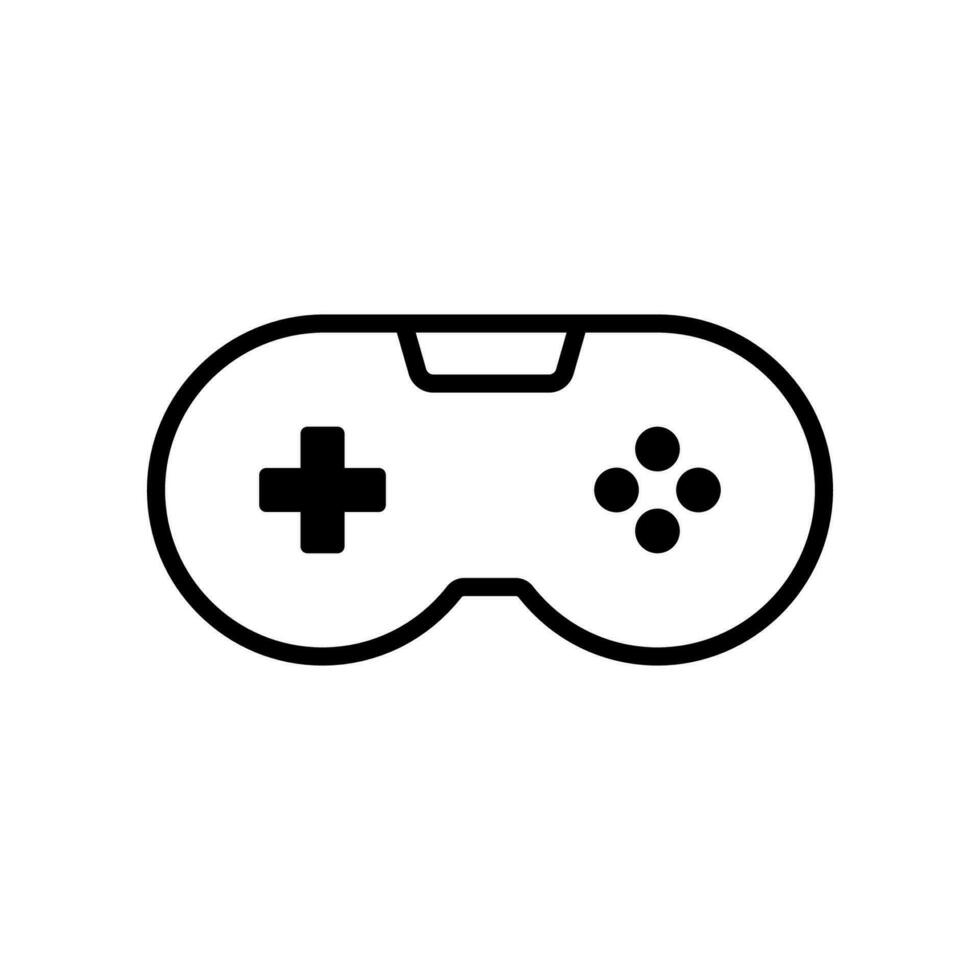 gamepad línea icono aislado en blanco antecedentes. vector