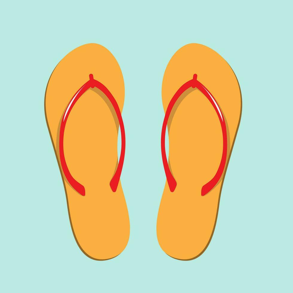 Flip flops flat vector illustration