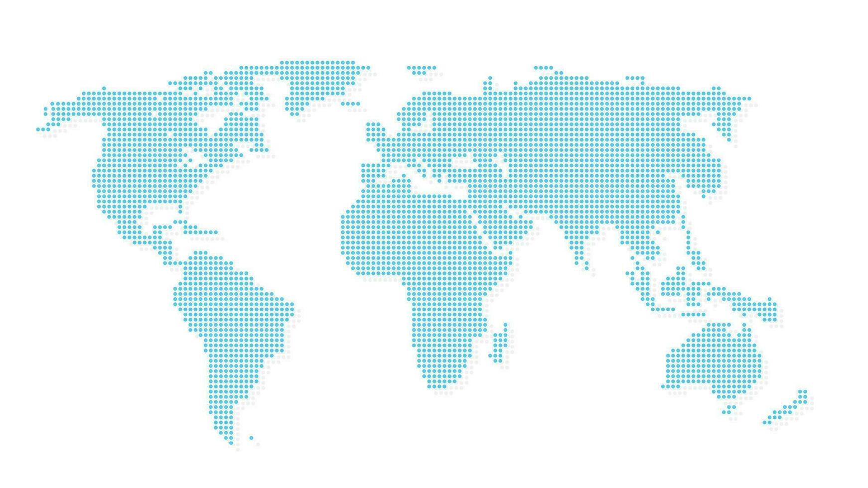 World map in modern style vector illustration