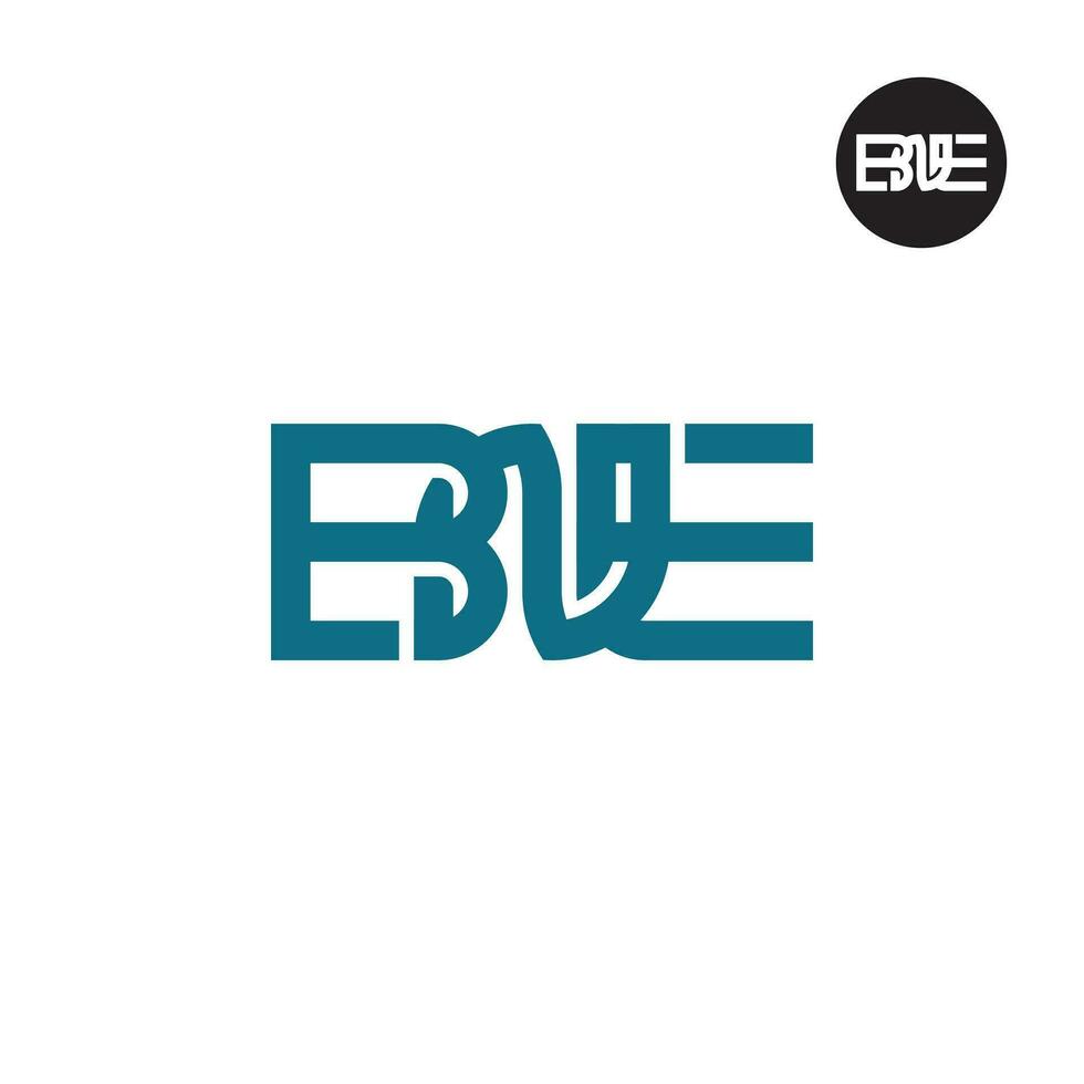 letra bne monograma logo diseño vector