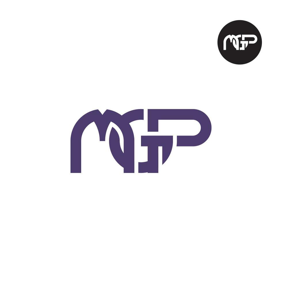 Letter MGP Monogram Logo Design vector