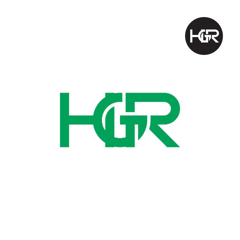 Letter HGR Monogram Logo Design vector