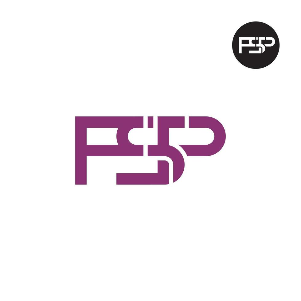 letra fsp monograma logo diseño vector