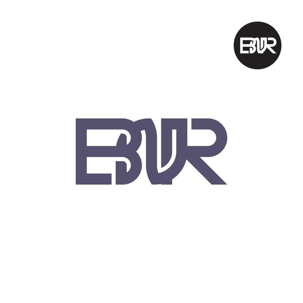 Letter BNR Monogram Logo Design vector