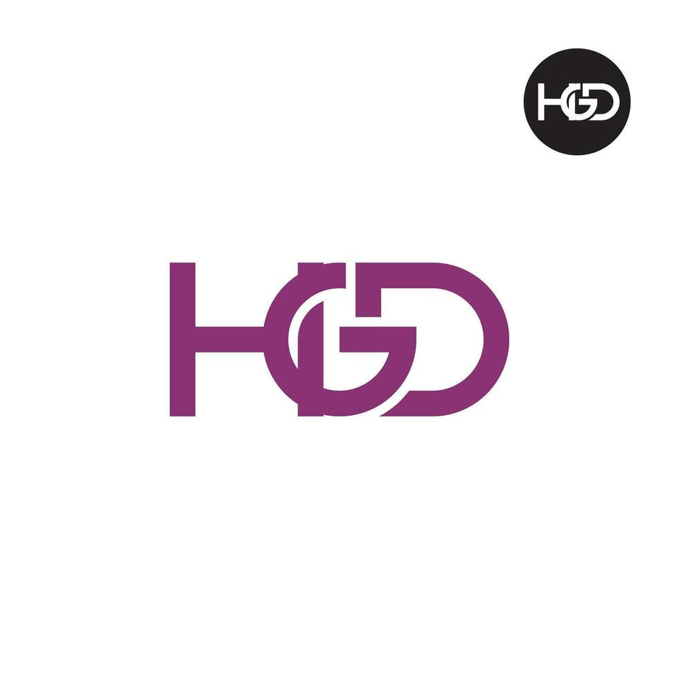 Letter HGD Monogram Logo Design vector