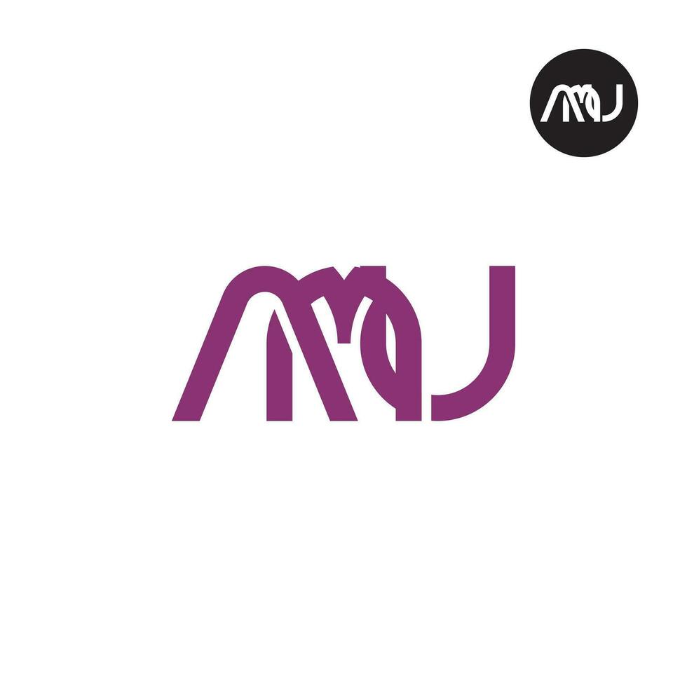 Letter AMU Monogram Logo Design vector