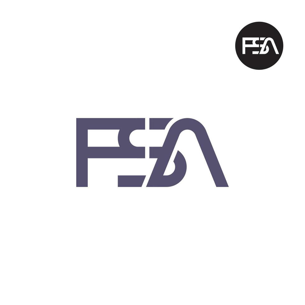 letra fsa monograma logo diseño vector