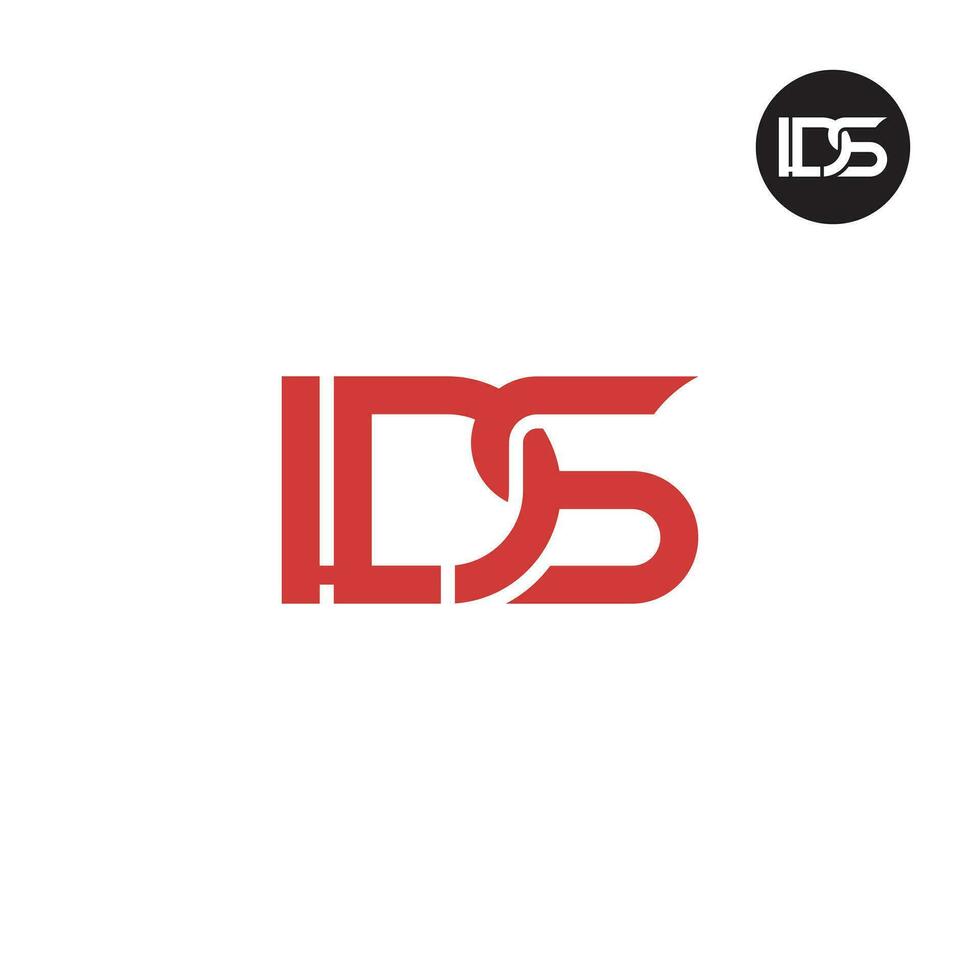letra lds monograma logo diseño vector