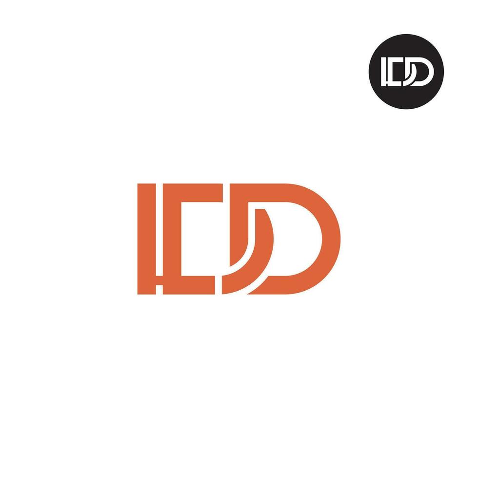 Letter LDD Monogram Logo Design vector