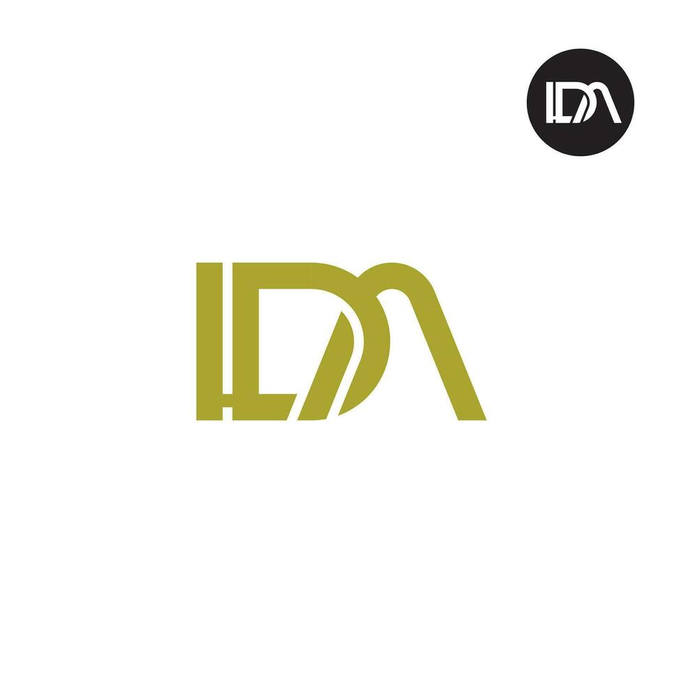 letra lda monograma logo diseño vector