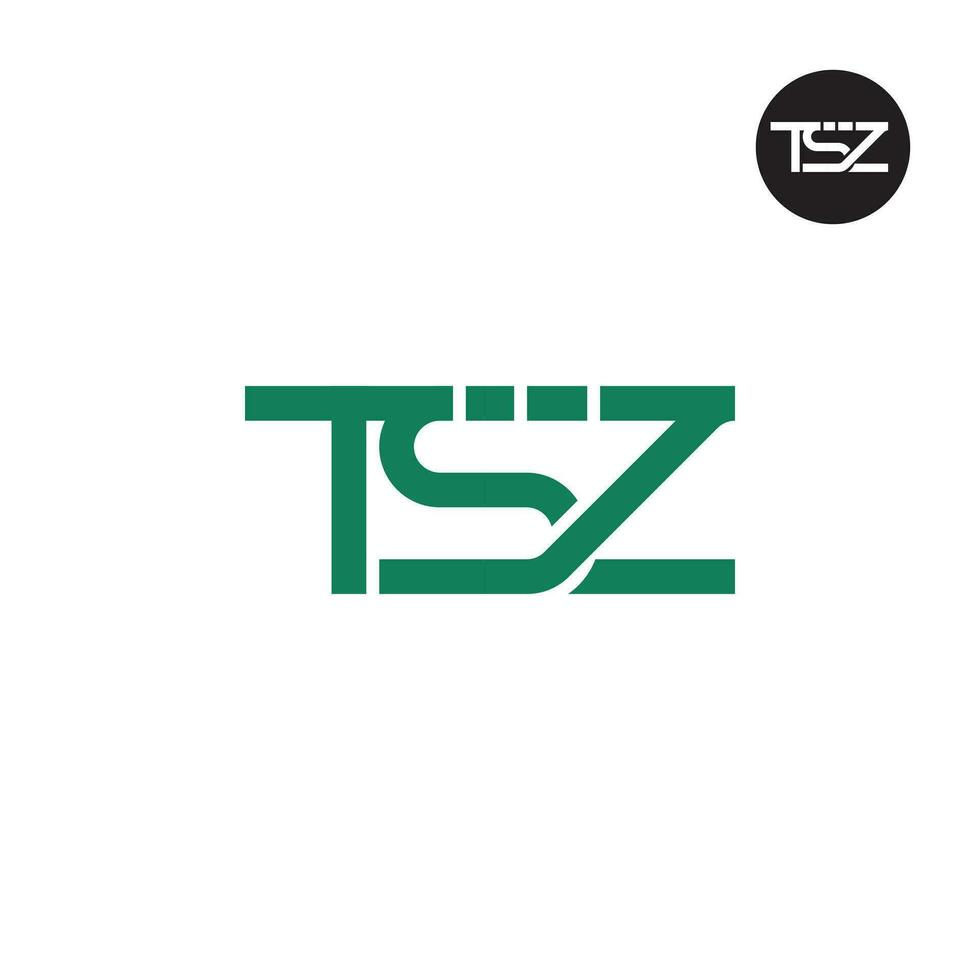 letra tsz monograma logo diseño vector