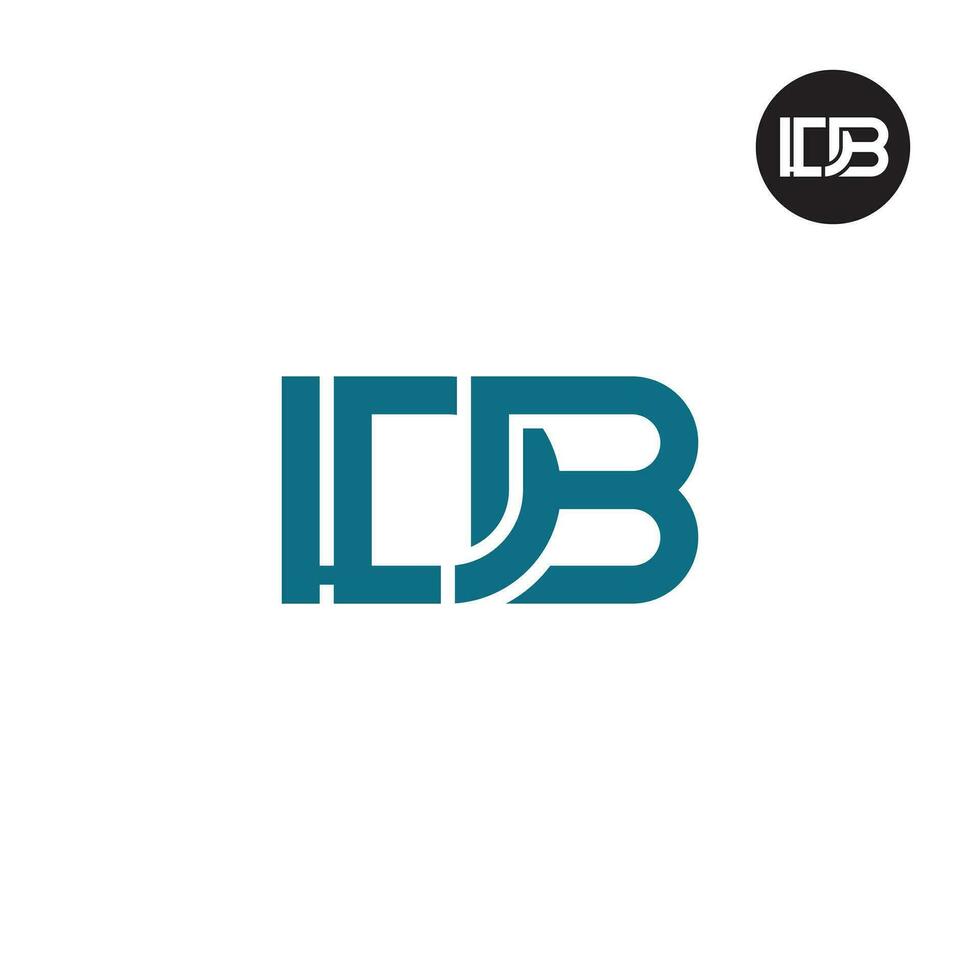 letra ldb monograma logo diseño vector