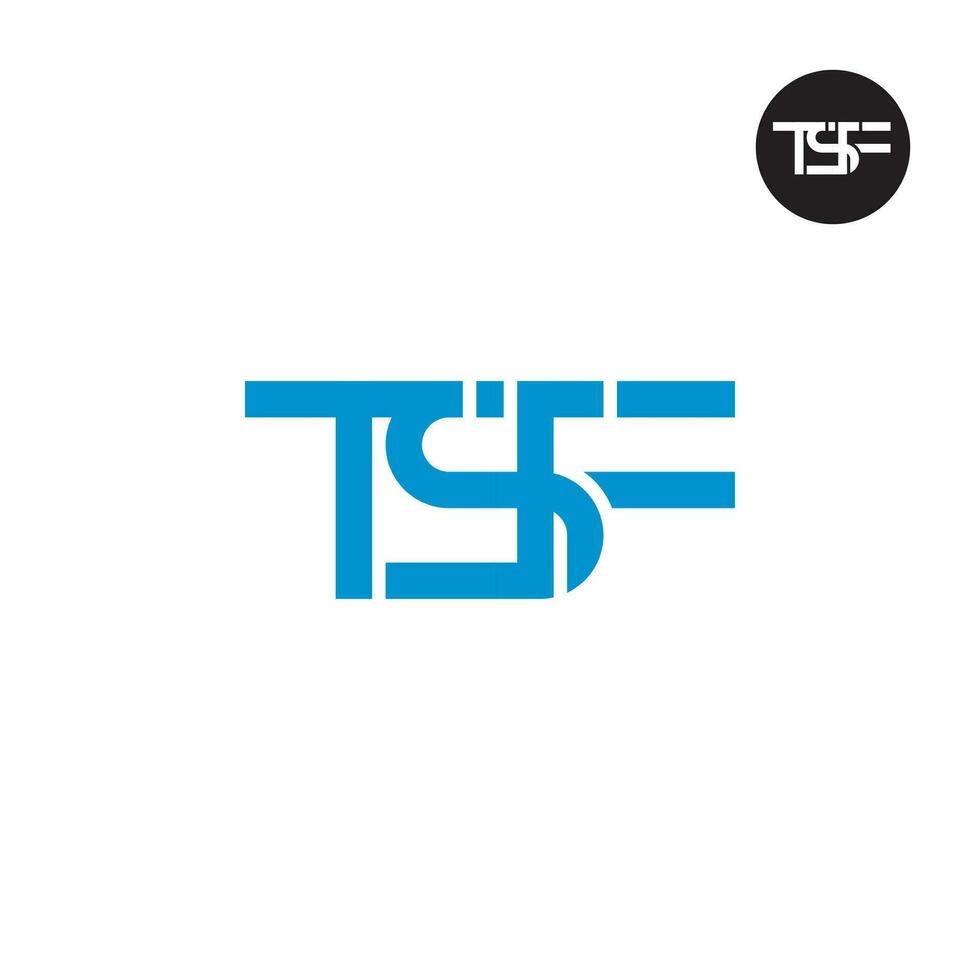 Letter TSF Monogram Logo Design vector