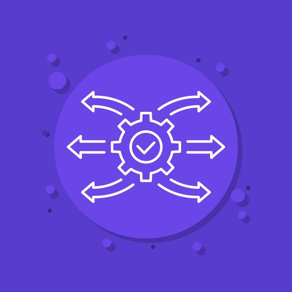 deployment icon, project execution line vector