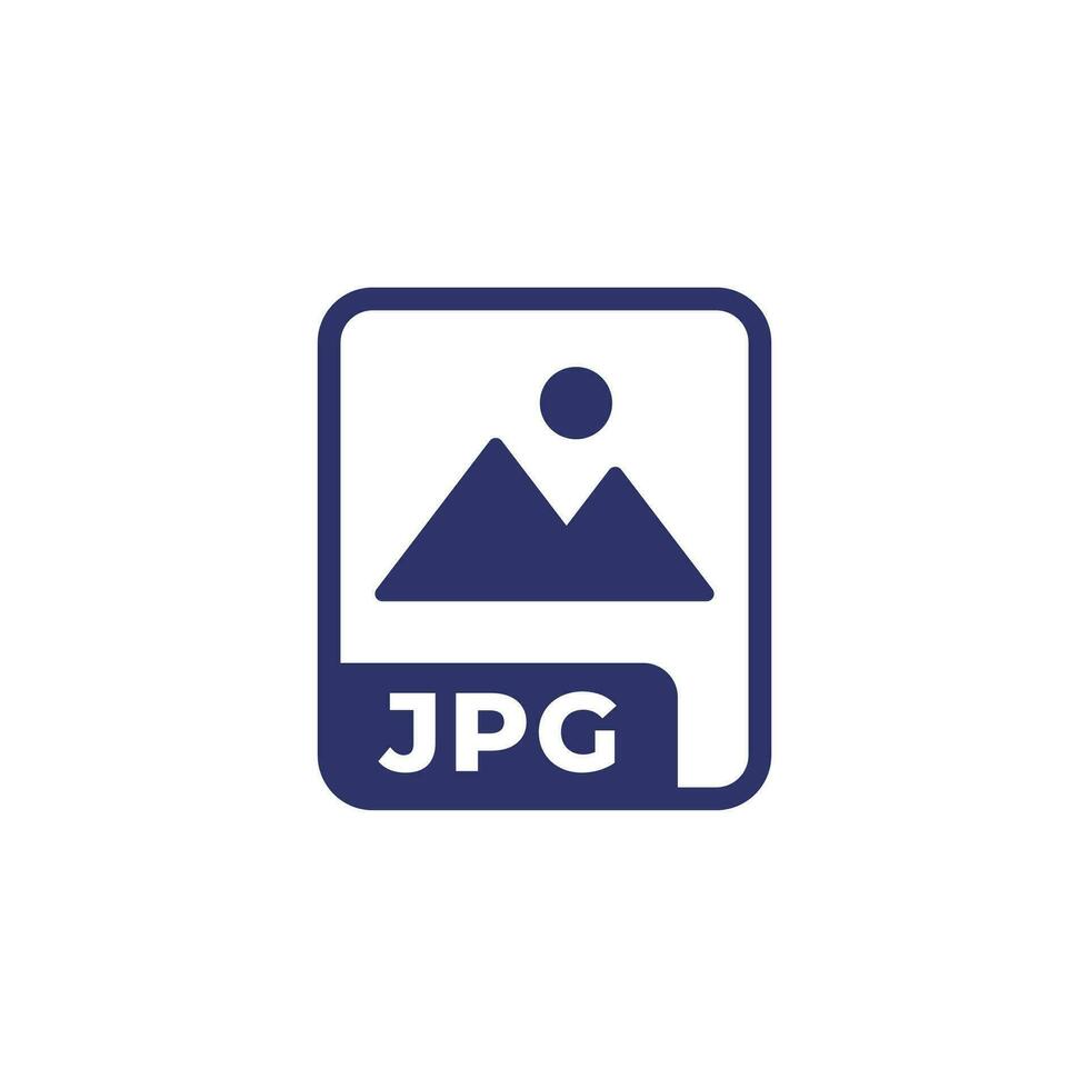 Jpg file, vector icon on white