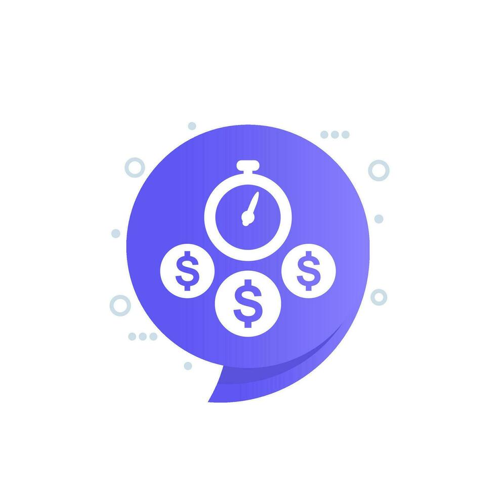 fast loan, money vector icon