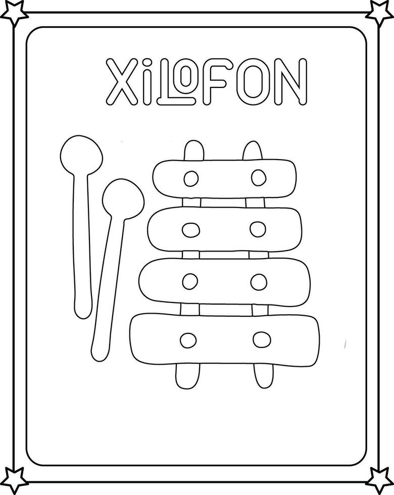 vector design drawing xilofon