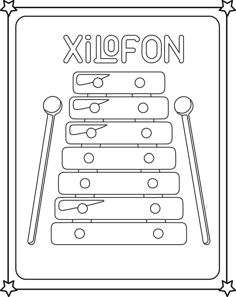 vector design drawing xilofon