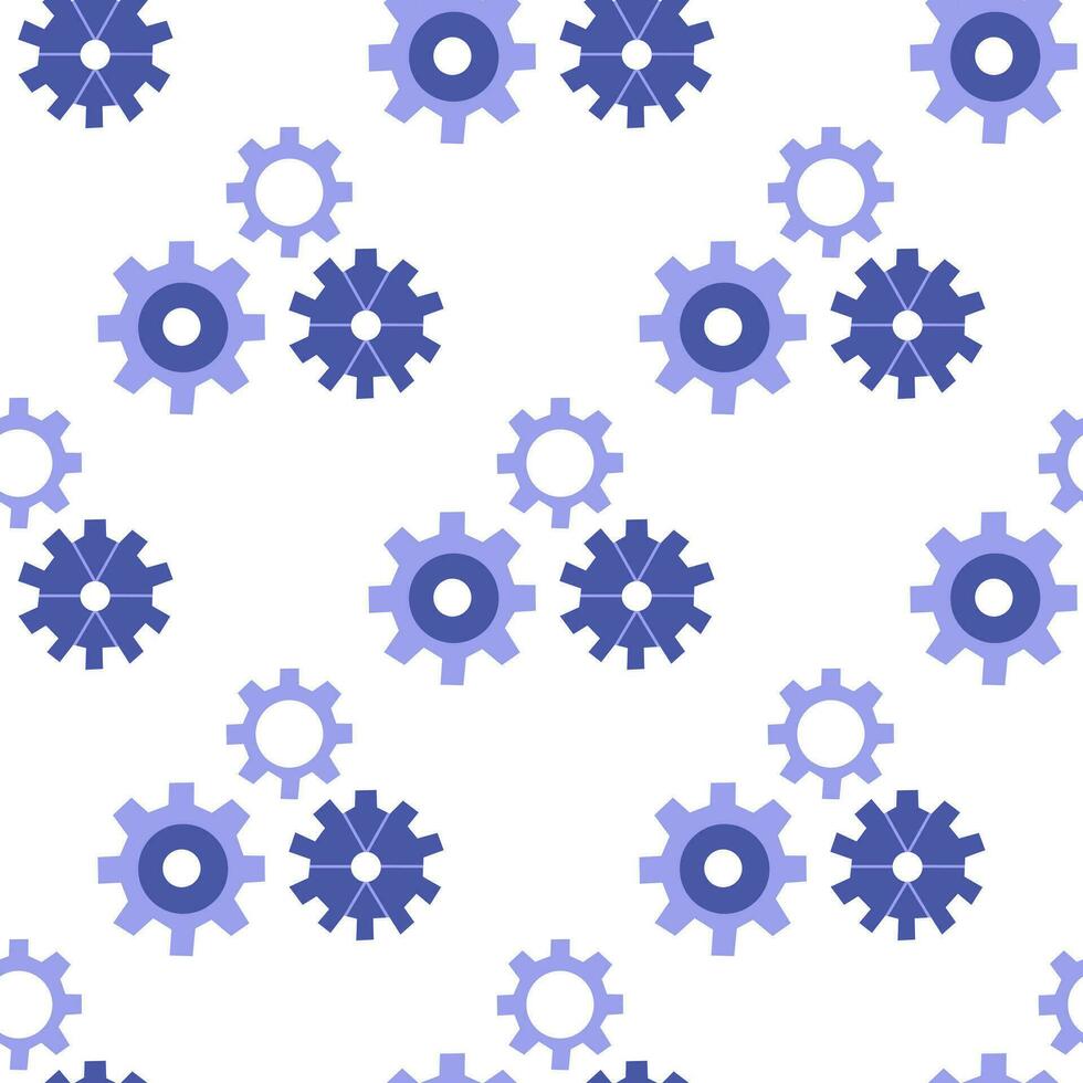 Seamless pattern with gears, spare parts. Vector