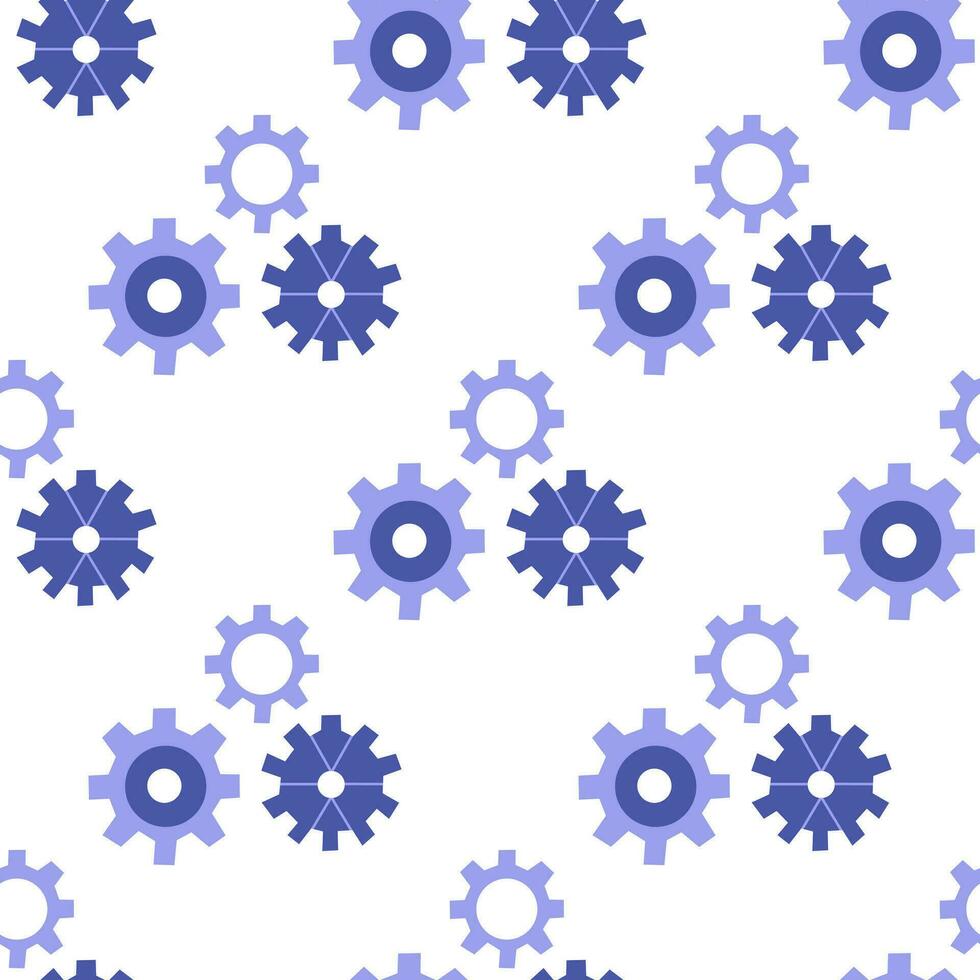 Seamless pattern with gears, spare parts. Vector